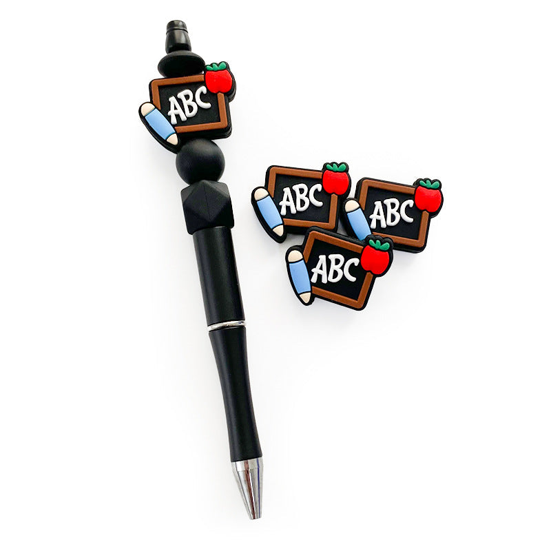 Wholesale 10pcs Silicone Teacher ABC Blackboard Focal beads